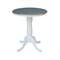 International Concepts Round 30 in Rd Ped Gathering Ht Table, 2 San Remo Stools, White/Heather Gray, 30 W, 30 L, 35.1 in H K05-30RT-6B-S102-2 - alternate 3